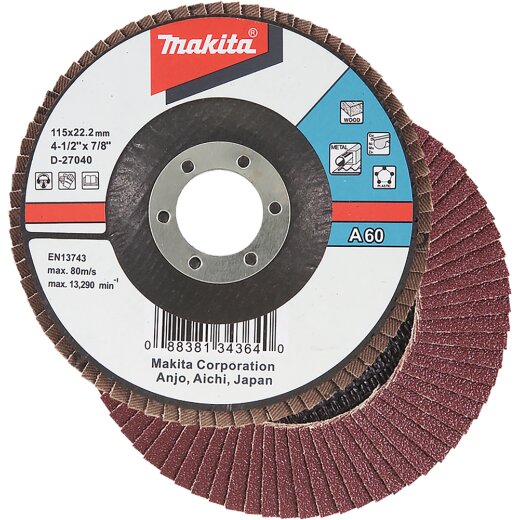 Makita D-27040 Fächerschleifscheibe 115mm A60 EN