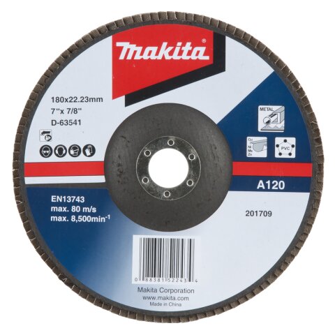 Makita D-63541 Fächerschleifscheibe 180mm A120 EN