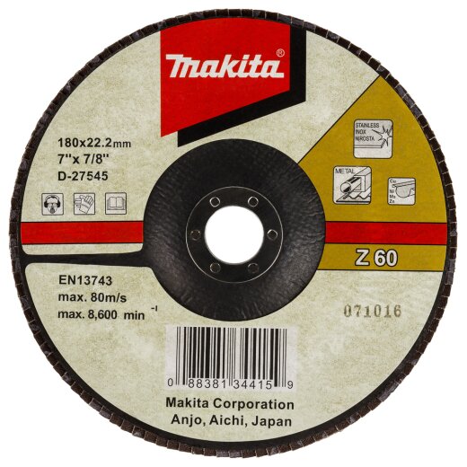 Makita D-27545 Fächerschleifsch. 180mm Z60 EN