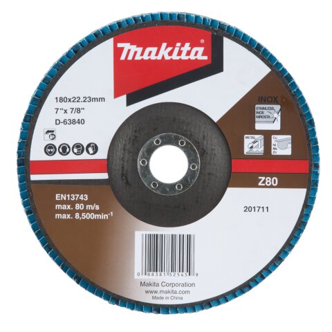 Makita D-63840 Fächerschleifscheibe 180mm Z80 EN