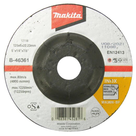 Makita B-46361 Schruppscheibe 125x6mm INOX EN