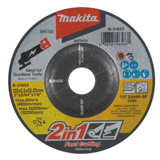 Makita B-51655 Schruppscheibe2in1 125mm EN
