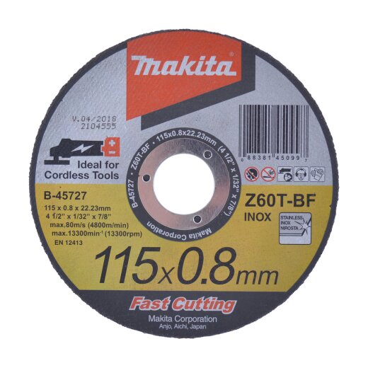 Makita B-45727 Trennscheibe 115x0,8mm INOX