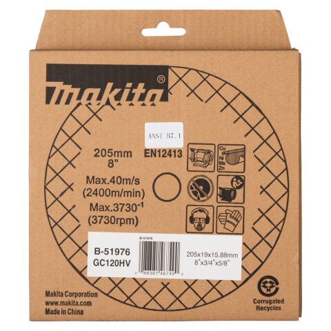 Makita B-51976 Schleifstein GC120H205x19x15,8 EN