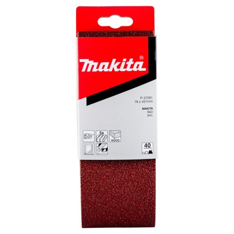 Makita P-37091 Schleifband 76x457mm K40 EN