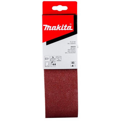 Makita P-37194 Schleifband 76x533mm K80
