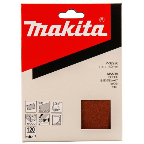 Makita P-32926 Schleifpapier 114x140mm K120 EN