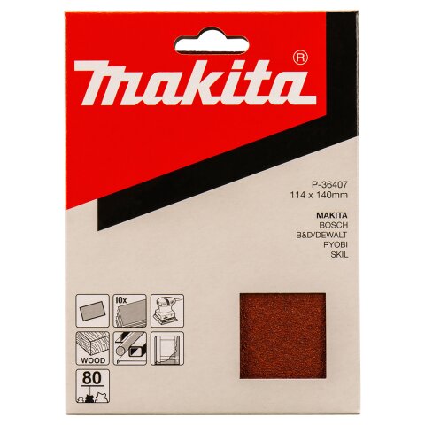 Makita P-36407 Schleifpapier 114x140mm K80 EN