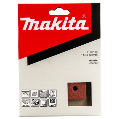 Makita P-33118 Schleifpapier Klett 102x114 K100 EN