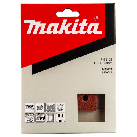 Makita P-33102 Schleifpapier Klett 102x114 K80 EN