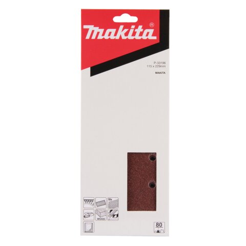 Makita P-33196 Schleifpapier Klett 115x229 K80
