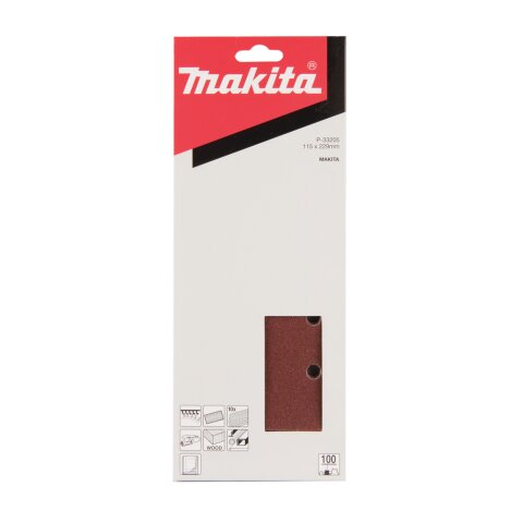 Makita P-33205 Schleifpapier Klett 115x229 K100