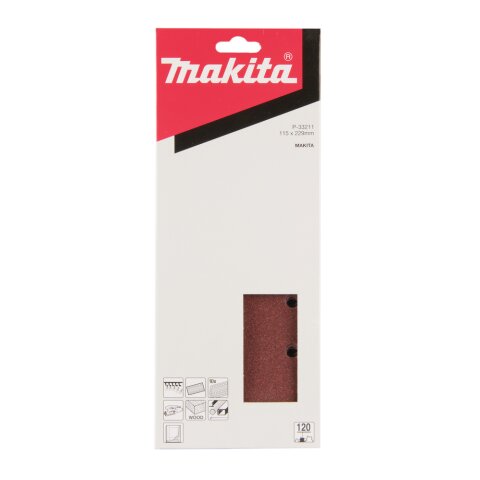 Makita P-33211 Schleifpapier Klett 115x229 K120 EN
