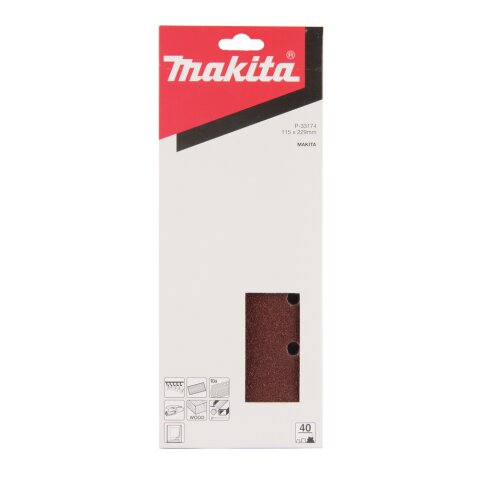 Makita P-33174 Schleifpapier Klett 115x229 K40