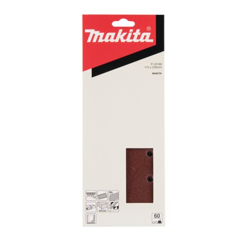 Makita P-33180 Schleifpapier Klett 115x229 K60