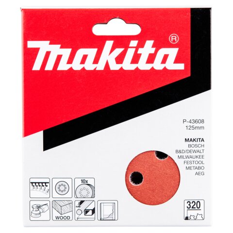 Makita P-43608 Schleifpapier Klett 125 K320