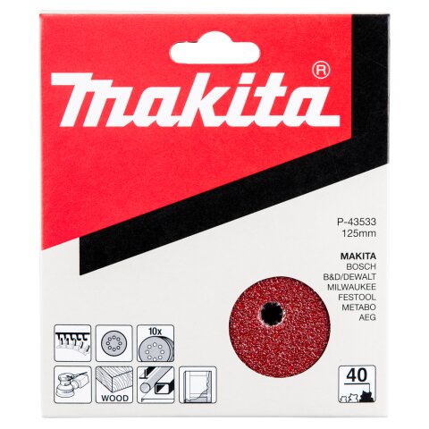 Makita P-43533 Schleifpapier Klett 125mm K40