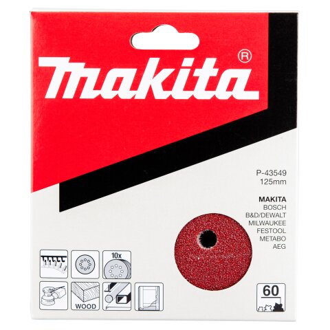Makita P-43549 Schleifpapier Klett 125mm K60