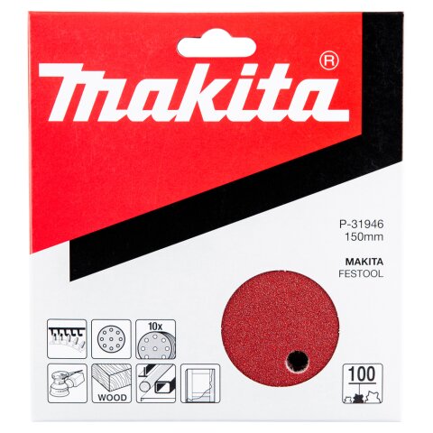 Makita P-31946 Schleifpapier Klett 150mm K100