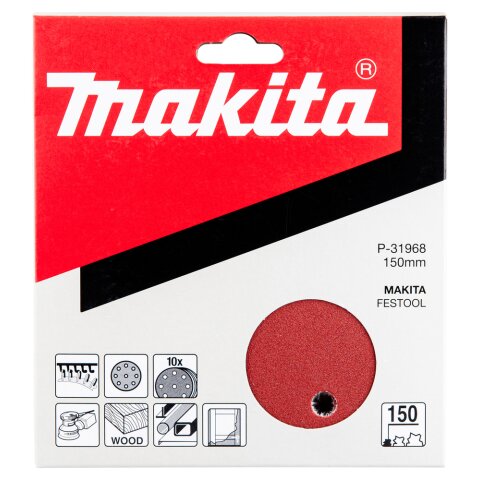 Makita P-31968 Schleifpapier Klett 150mm K150