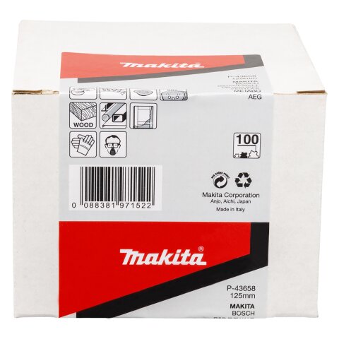 Makita P-43658 Schleifpapier Klett 125 K100 50St.