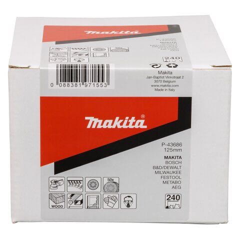 Makita P-43686 SchleifpapierKlett125 K240 50St.