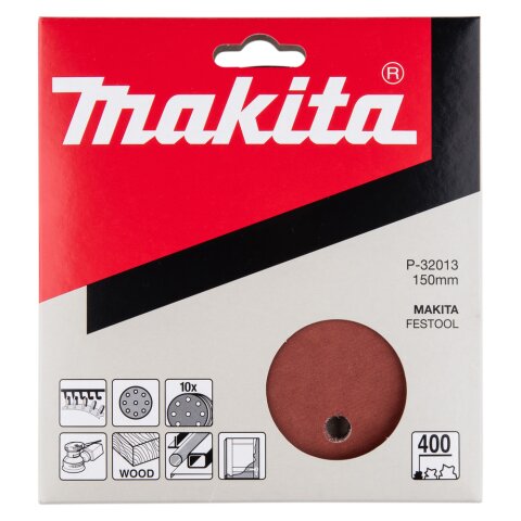Makita P-32013 Schleifpapier Klett 150mm K400 10St