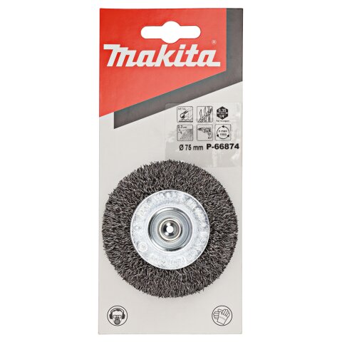 Makita P-66874 Rundbürste 75mm Stahl EN