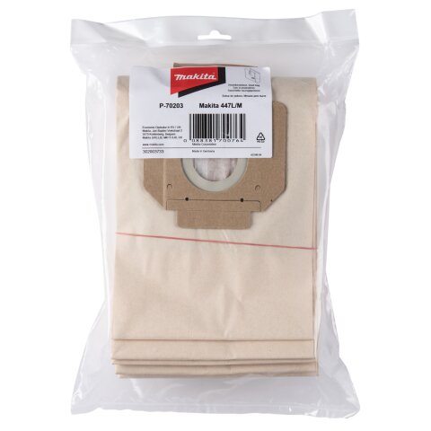 Makita P-70203 Filtersack M 5Stk EN