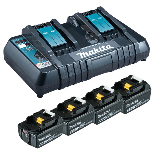 Makita 199485-6 Power Source Kit Li 18V 4x6Ah EN