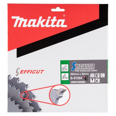 Makita B-67284 EFFICUT Sägeb.260x30x60Z EN