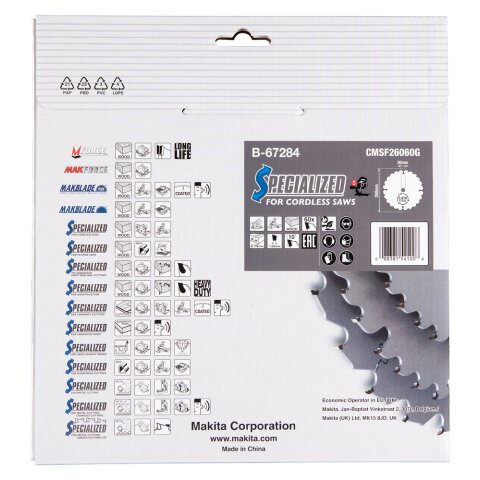 Makita B-67284 EFFICUT Sägeb.260x30x60Z EN