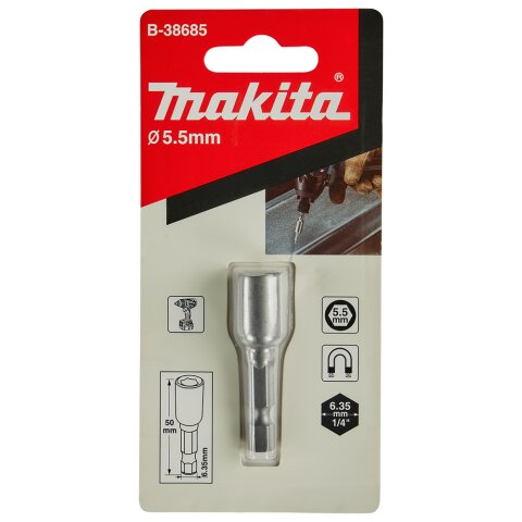 Makita B-38685 Steckschlüssel 1/4" SW5,5 EN