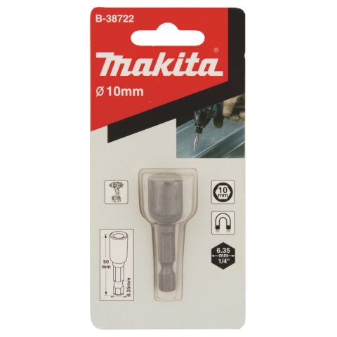 Makita B-38722 Steckschlüssel 1/4" SW10