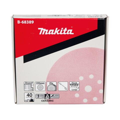 Makita B-68389 Schleifpapier Klett 225mm K40