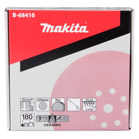 Makita B-68410 Schleifpapier Klett 225mm K180