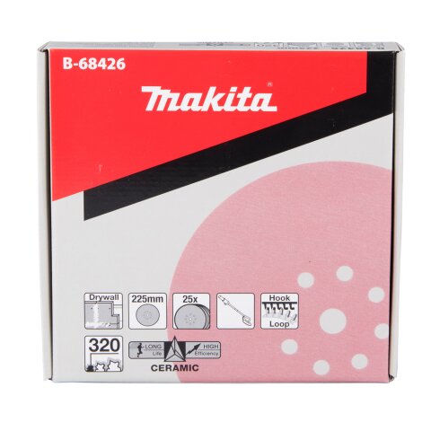 Makita B-68426 Schleifpapier Klett 225mm K320