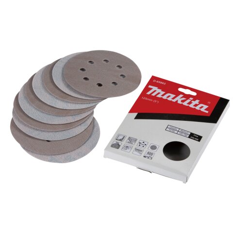 Makita D-65903 Schleifpapier Klett 125mm K400(10)