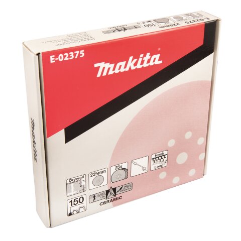 Makita E-02375 Schleifpapier Klett 225mm K150