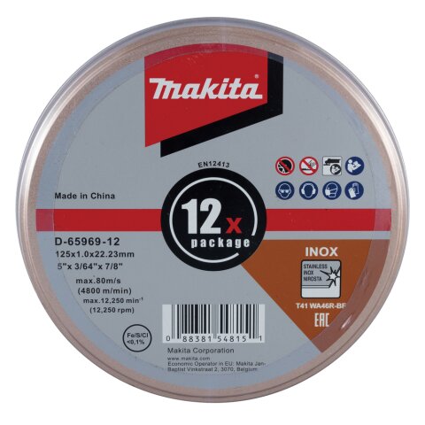 Makita D-65969-12 Trennscheibe 125x1,0mm INOX