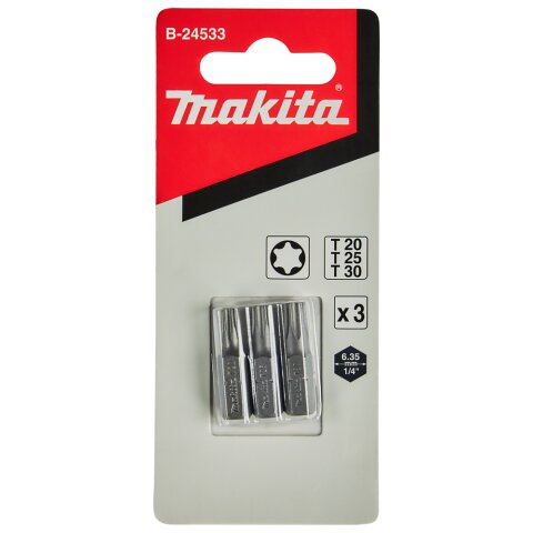 Makita B-24533 Bit-Set T20,T25,T30x25mm EN