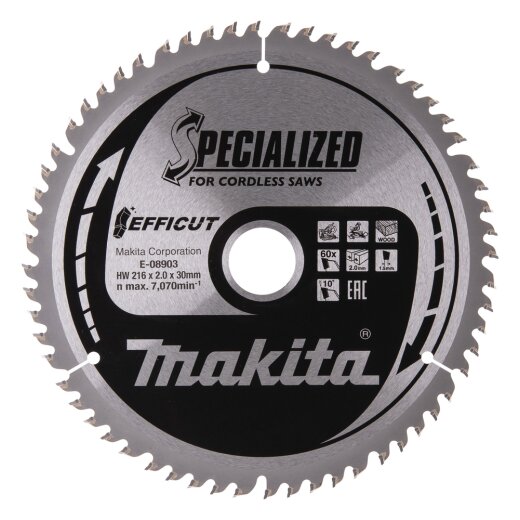 Makita E-08903 EFFICUT Sägeb.216x30x60Z