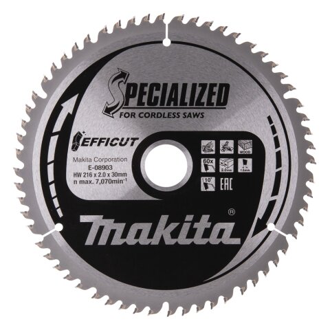 Makita E-08903 EFFICUT Sägeb.216x30x60Z