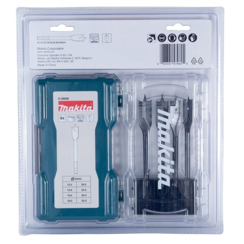 Makita E-08698 Flachfräsbohrer-Set 8tlg.