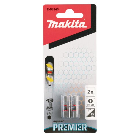 Makita E-03143 Torsion Bit PH2-25 2Stk schmal