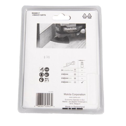 Makita B-66575 HM-Deltaplatte 116 MAM017 EN