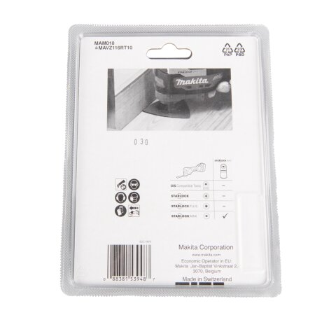 Makita B-66581 HM-Deltaplatte 116 MAM018 EN