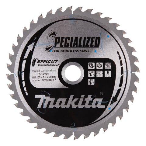 Makita E-12223 EFFICUT Sägeb.165x20x40Z EN