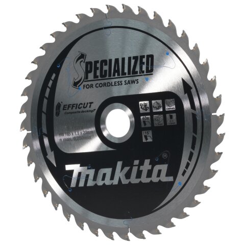 Makita E-12223 EFFICUT Sägeb.165x20x40Z EN