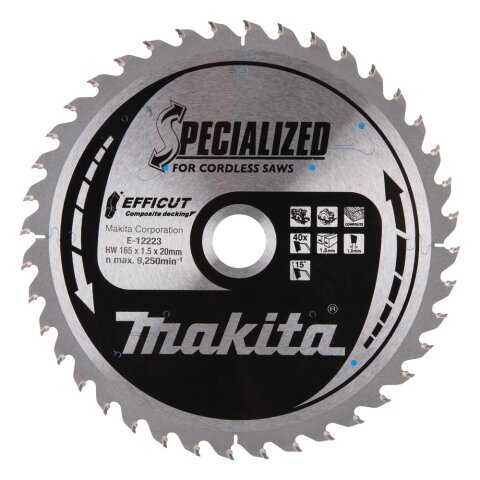 Makita E-12223 EFFICUT Sägeb.165x20x40Z EN